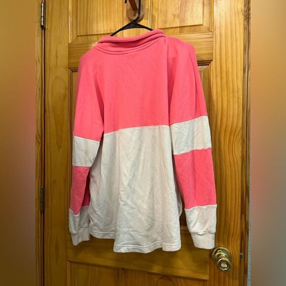 PINK by Victoria’s Secret size M pink and white half zip with pockets - Picture 6 of 9